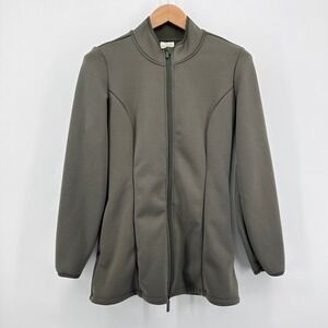 7 Diamonds Medium Olive Green Julien Fleece Lined Full Zip Jacket Athleisure